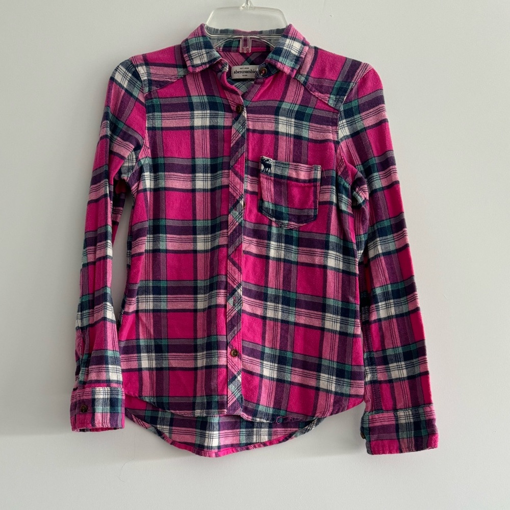 Abercrombie Kids Pink Flannel